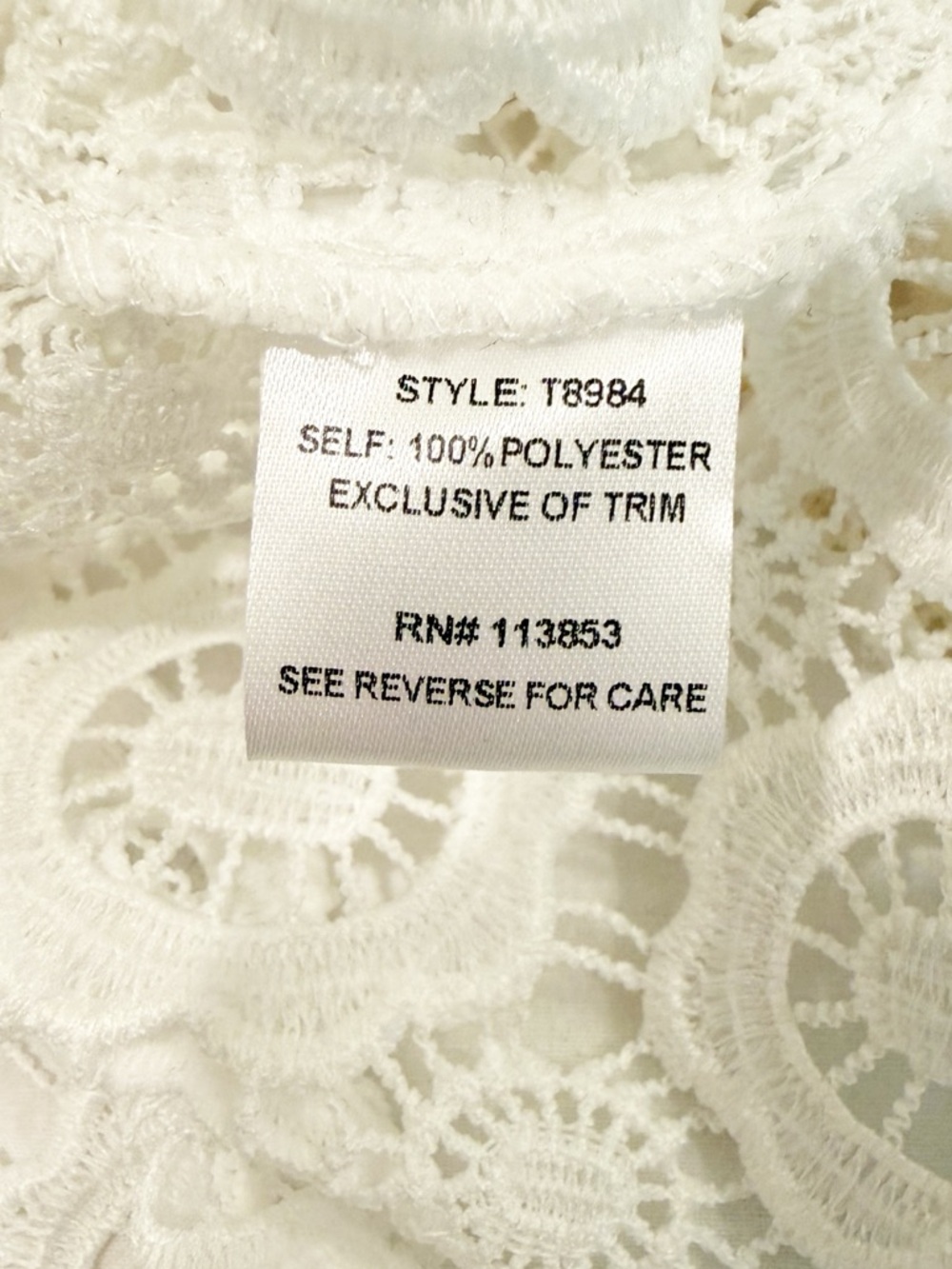 Chosen White Lace Top - Picture 5 of 7